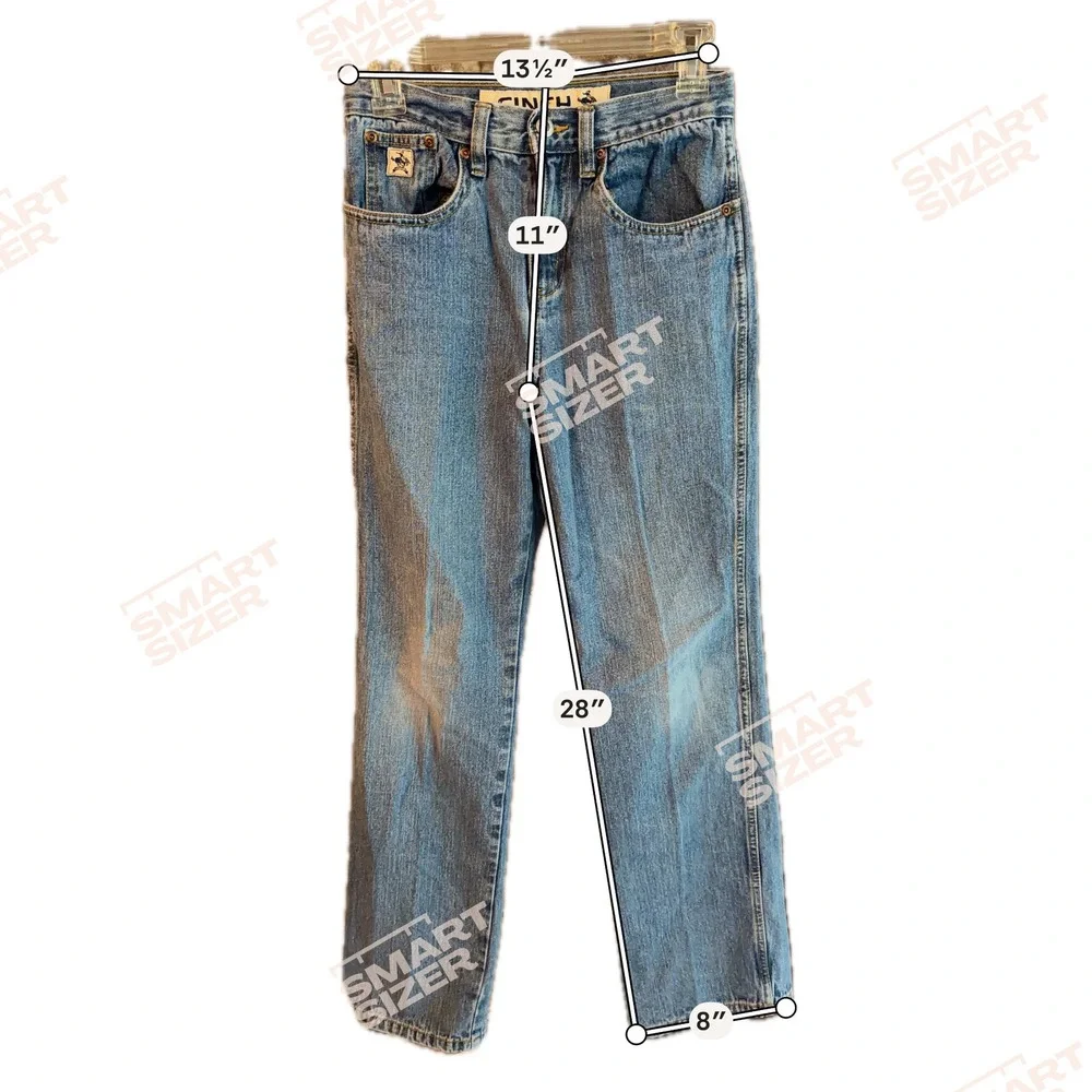 Cinch Boys 14R Straight Leg Jeans Medium Wash Cotton Western Denim MB10082001